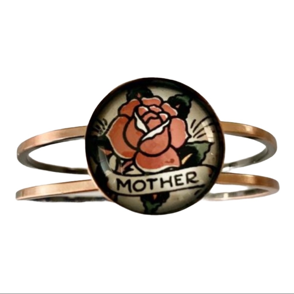 Mother rose tattoo bracelet